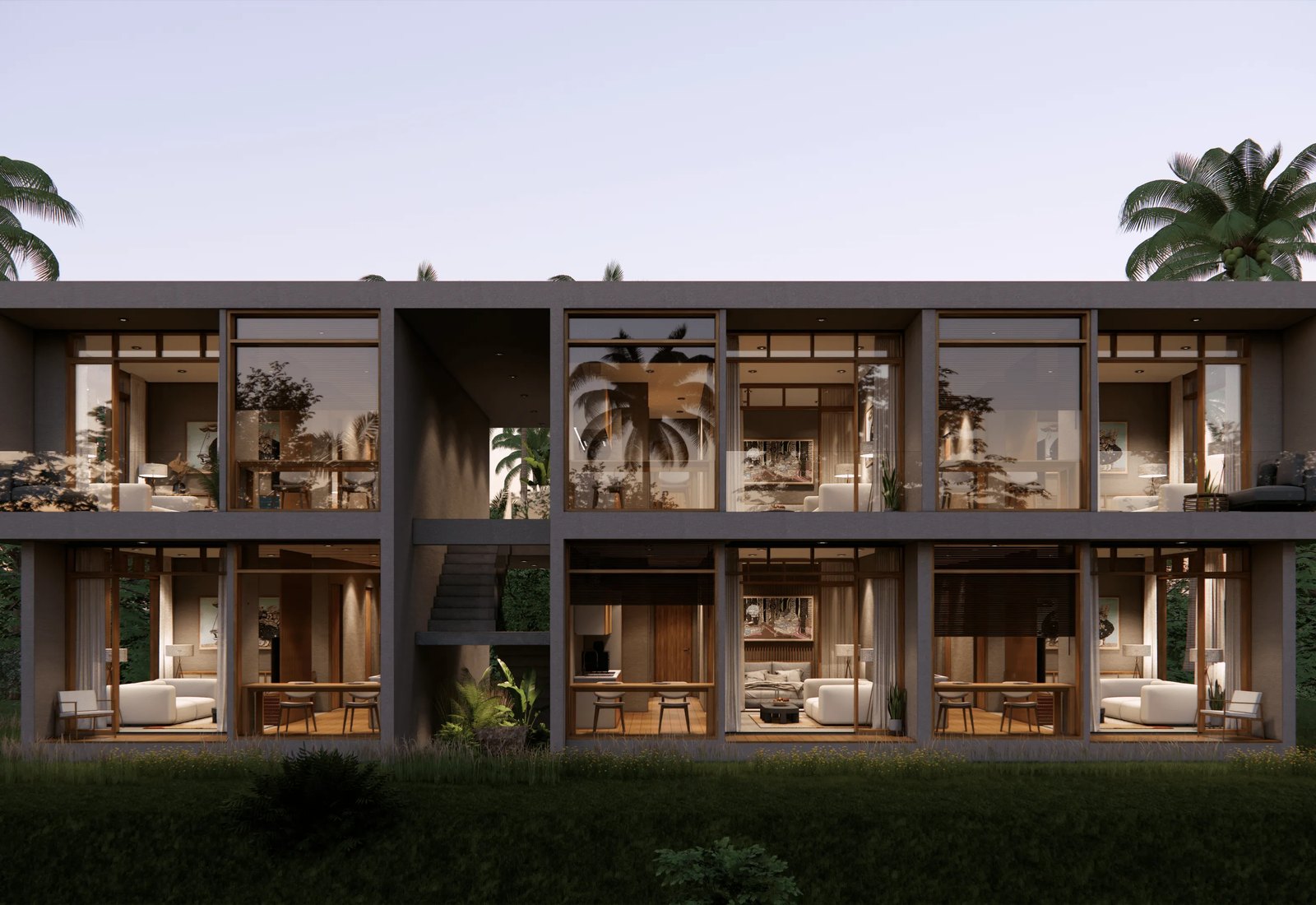 Pahili Loft Lamai — building exterior at dusk