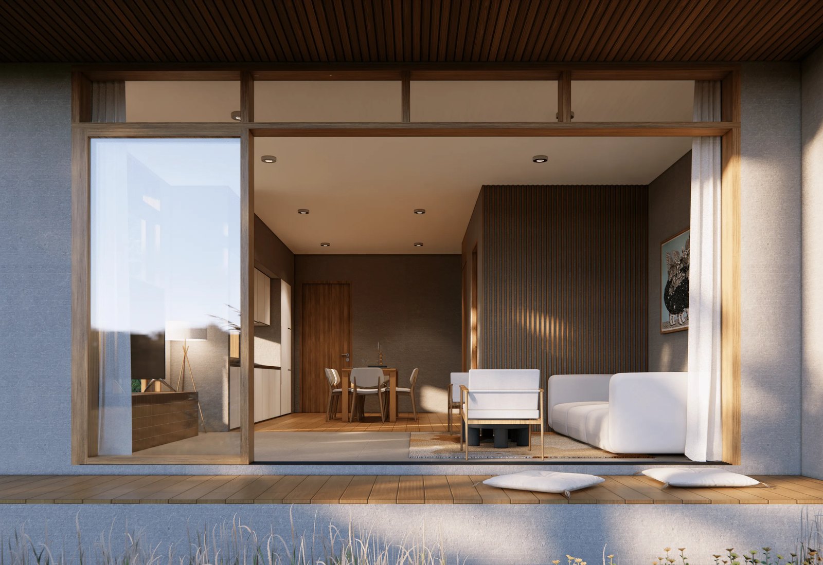 Pahili Loft Lamai — terrace and living area
